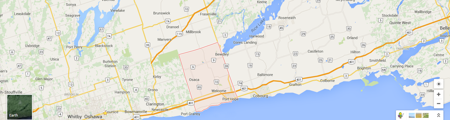 Google Map of Port Hope, Ontario