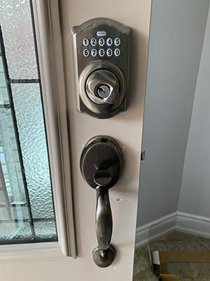 Gripset with schlage keypad deadbolt