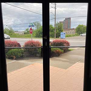 Commercial Door without Security Bars Commercial Door without Security Bars